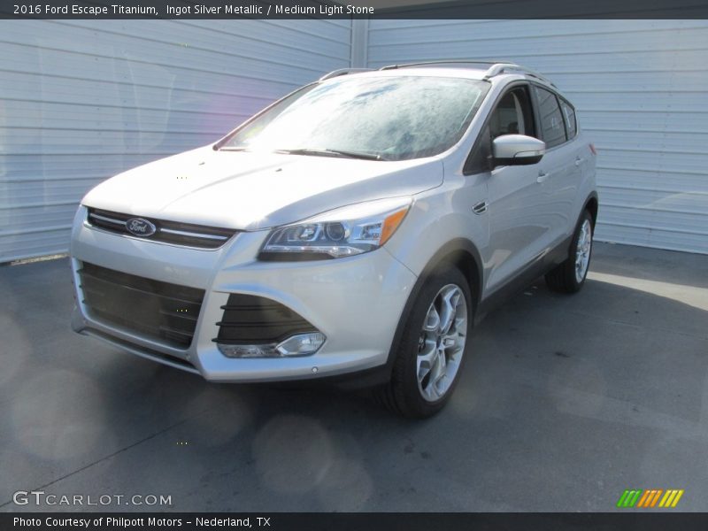 Ingot Silver Metallic / Medium Light Stone 2016 Ford Escape Titanium