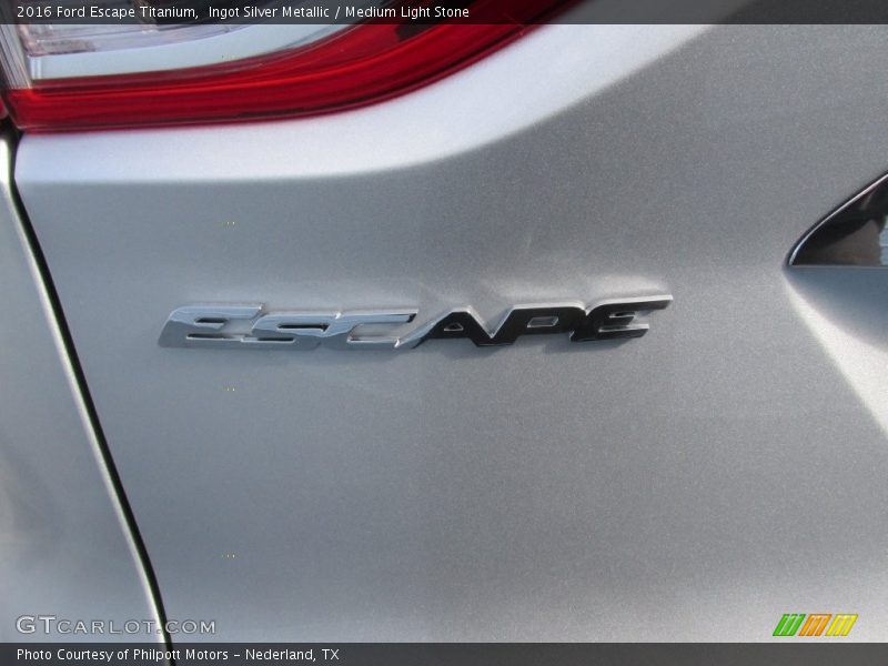 Ingot Silver Metallic / Medium Light Stone 2016 Ford Escape Titanium