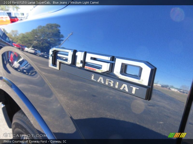 Blue Jeans / Medium Light Camel 2016 Ford F150 Lariat SuperCab