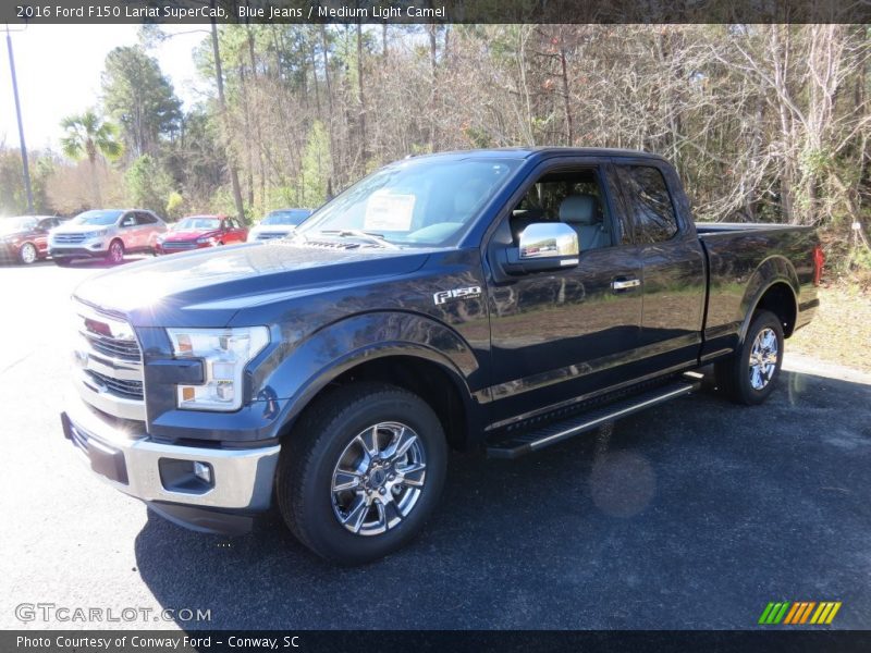 Blue Jeans / Medium Light Camel 2016 Ford F150 Lariat SuperCab