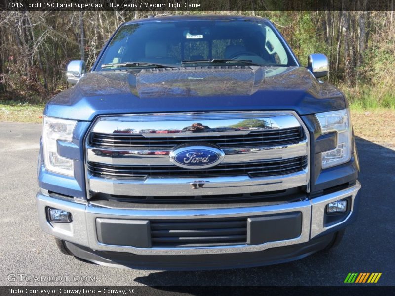 Blue Jeans / Medium Light Camel 2016 Ford F150 Lariat SuperCab