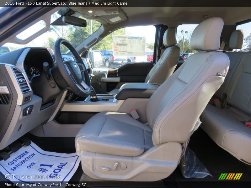 Blue Jeans / Medium Light Camel 2016 Ford F150 Lariat SuperCab
