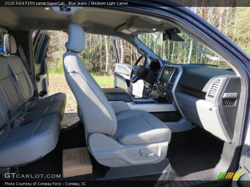 Blue Jeans / Medium Light Camel 2016 Ford F150 Lariat SuperCab