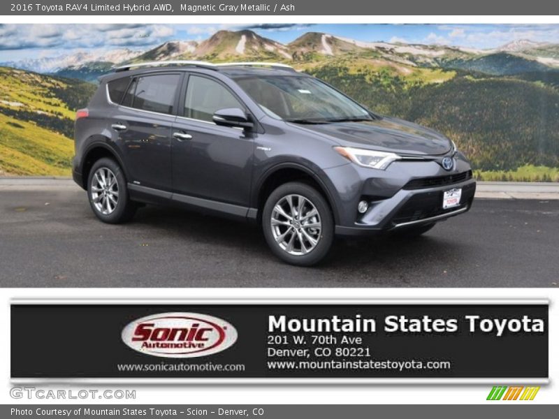 Magnetic Gray Metallic / Ash 2016 Toyota RAV4 Limited Hybrid AWD
