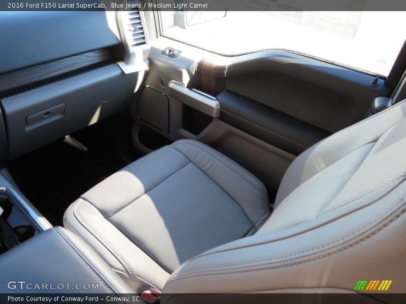 Blue Jeans / Medium Light Camel 2016 Ford F150 Lariat SuperCab