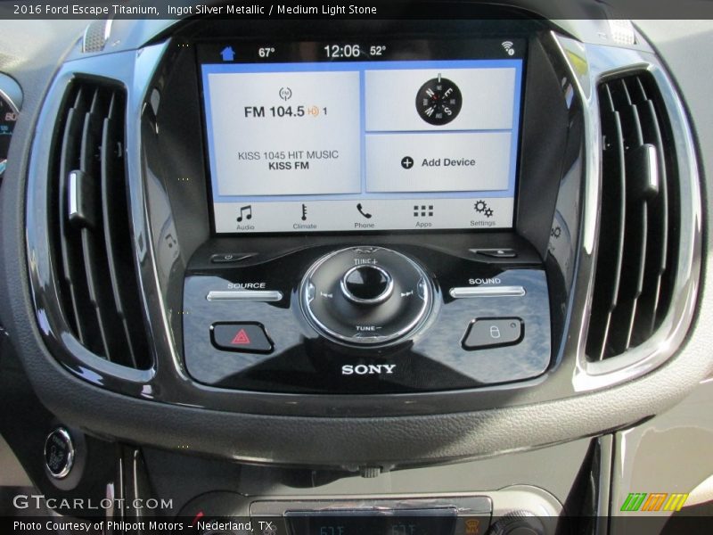 Ingot Silver Metallic / Medium Light Stone 2016 Ford Escape Titanium