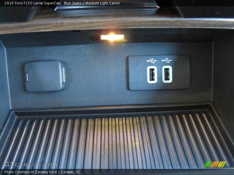 Blue Jeans / Medium Light Camel 2016 Ford F150 Lariat SuperCab