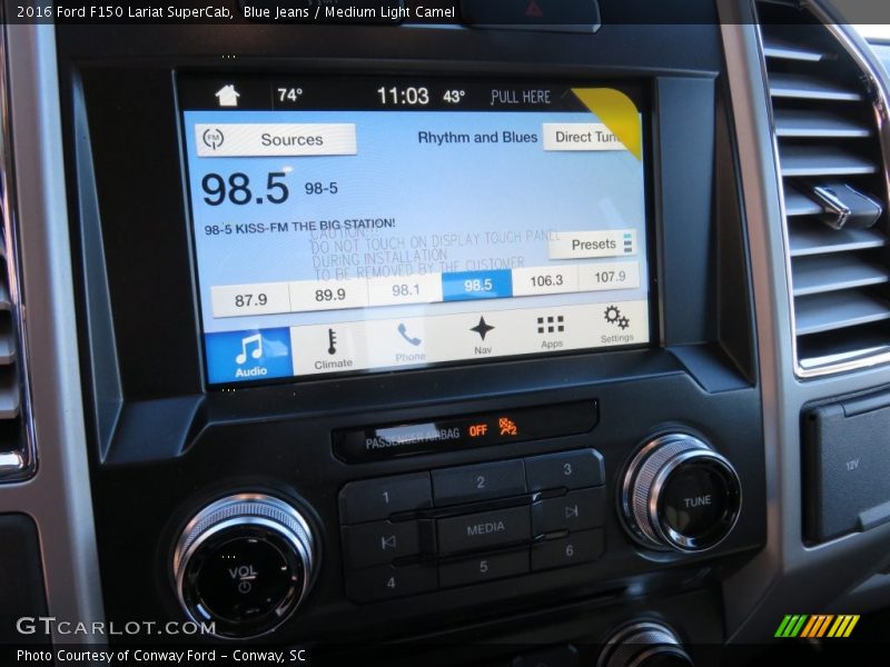 Blue Jeans / Medium Light Camel 2016 Ford F150 Lariat SuperCab