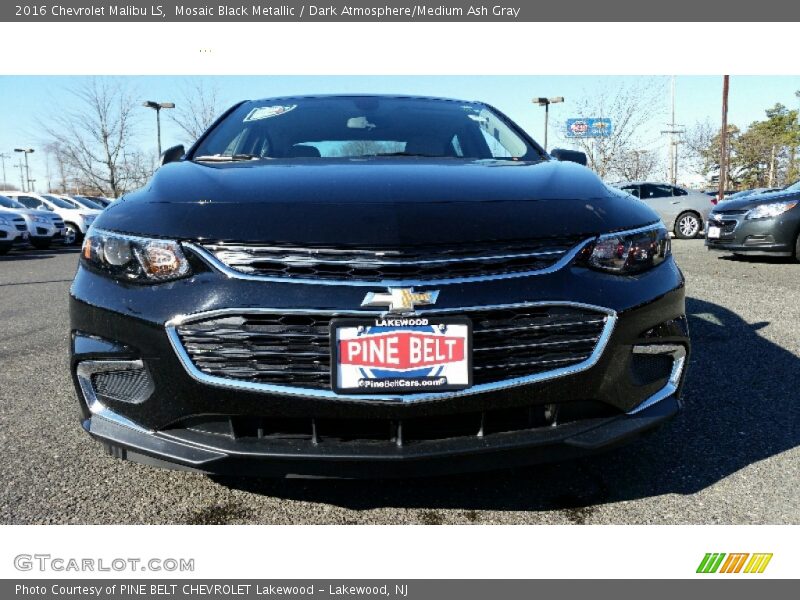 Mosaic Black Metallic / Dark Atmosphere/Medium Ash Gray 2016 Chevrolet Malibu LS