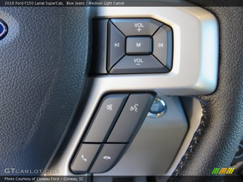 Blue Jeans / Medium Light Camel 2016 Ford F150 Lariat SuperCab