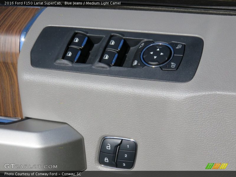 Blue Jeans / Medium Light Camel 2016 Ford F150 Lariat SuperCab