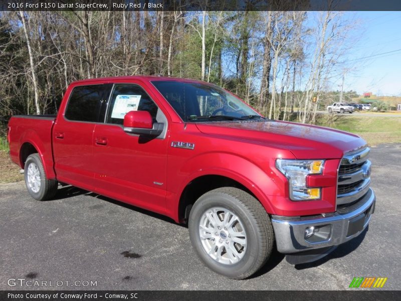 Ruby Red / Black 2016 Ford F150 Lariat SuperCrew