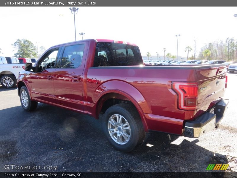 Ruby Red / Black 2016 Ford F150 Lariat SuperCrew