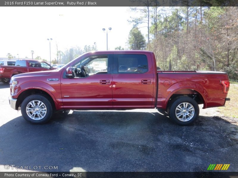 Ruby Red / Black 2016 Ford F150 Lariat SuperCrew