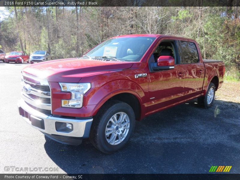 Ruby Red / Black 2016 Ford F150 Lariat SuperCrew