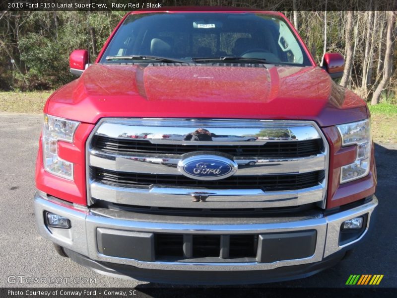 Ruby Red / Black 2016 Ford F150 Lariat SuperCrew