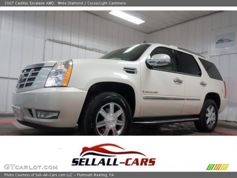 White Diamond / Cocoa/Light Cashmere 2007 Cadillac Escalade AWD