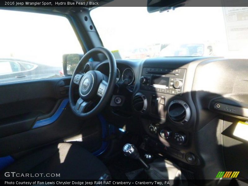 Hydro Blue Pearl / Black 2016 Jeep Wrangler Sport