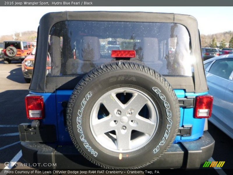 Hydro Blue Pearl / Black 2016 Jeep Wrangler Sport