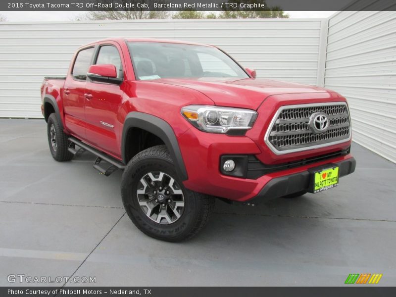 Barcelona Red Metallic / TRD Graphite 2016 Toyota Tacoma TRD Off-Road Double Cab