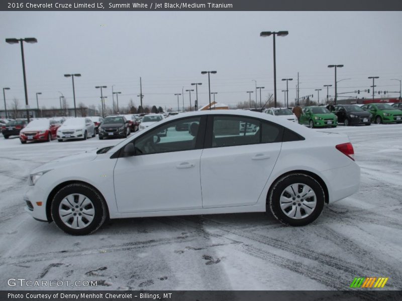 Summit White / Jet Black/Medium Titanium 2016 Chevrolet Cruze Limited LS