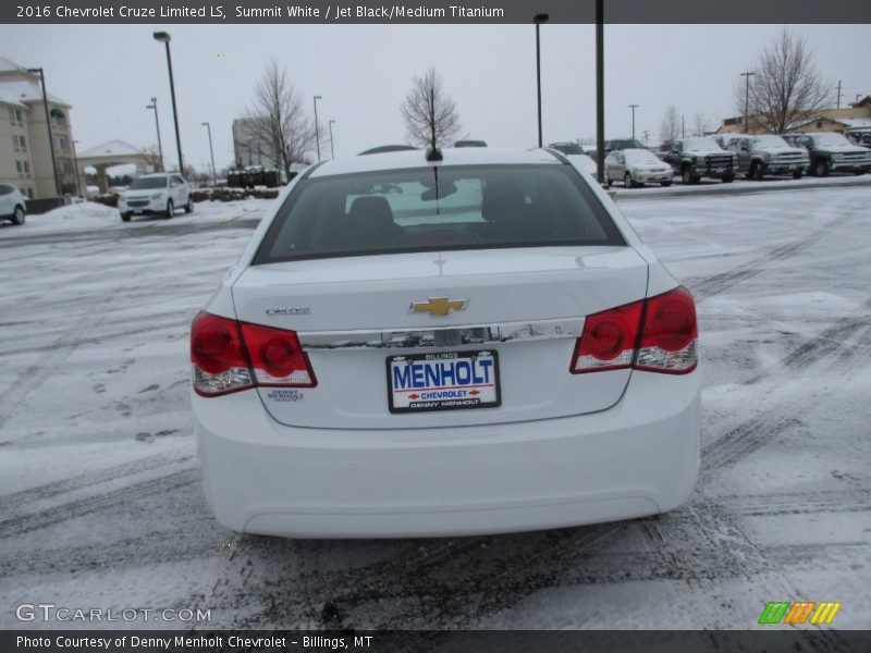 Summit White / Jet Black/Medium Titanium 2016 Chevrolet Cruze Limited LS