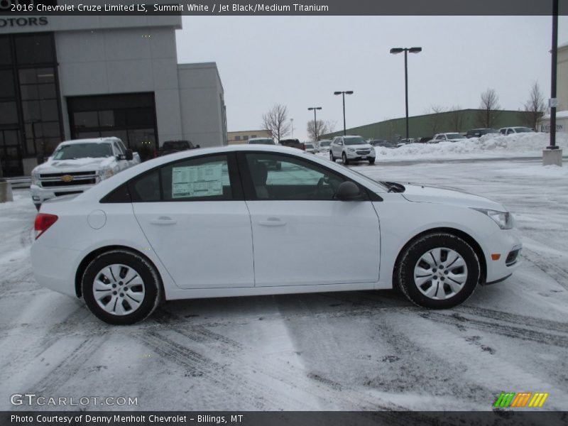 Summit White / Jet Black/Medium Titanium 2016 Chevrolet Cruze Limited LS