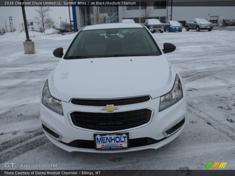 Summit White / Jet Black/Medium Titanium 2016 Chevrolet Cruze Limited LS