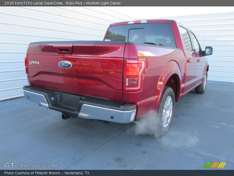 Ruby Red / Medium Light Camel 2016 Ford F150 Lariat SuperCrew