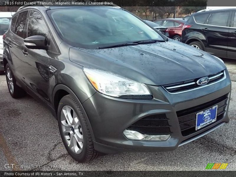 Magnetic Metallic / Charcoal Black 2016 Ford Escape Titanium