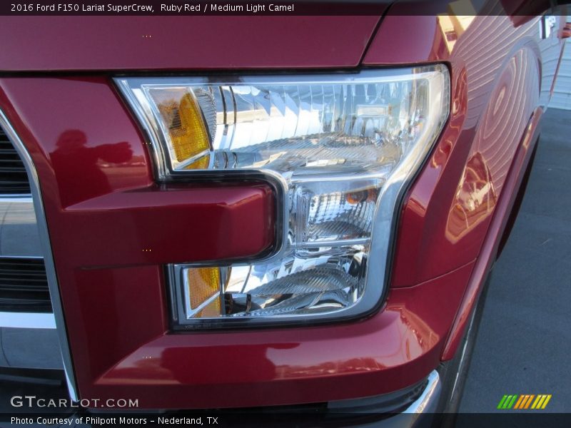 Ruby Red / Medium Light Camel 2016 Ford F150 Lariat SuperCrew