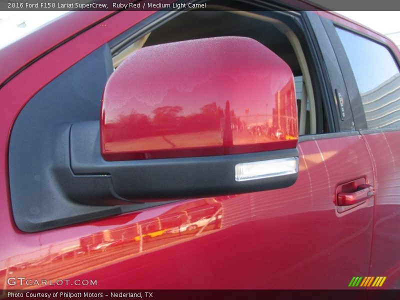 Ruby Red / Medium Light Camel 2016 Ford F150 Lariat SuperCrew
