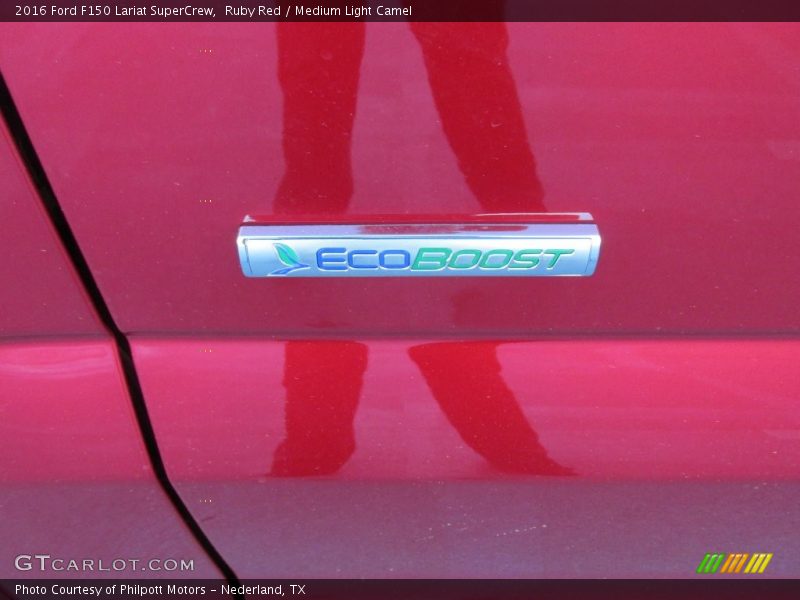 Ruby Red / Medium Light Camel 2016 Ford F150 Lariat SuperCrew