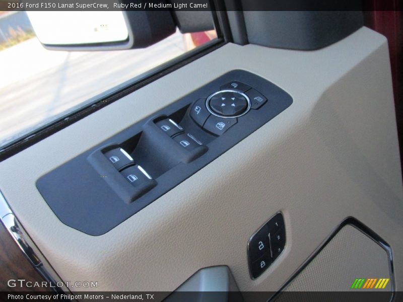 Ruby Red / Medium Light Camel 2016 Ford F150 Lariat SuperCrew