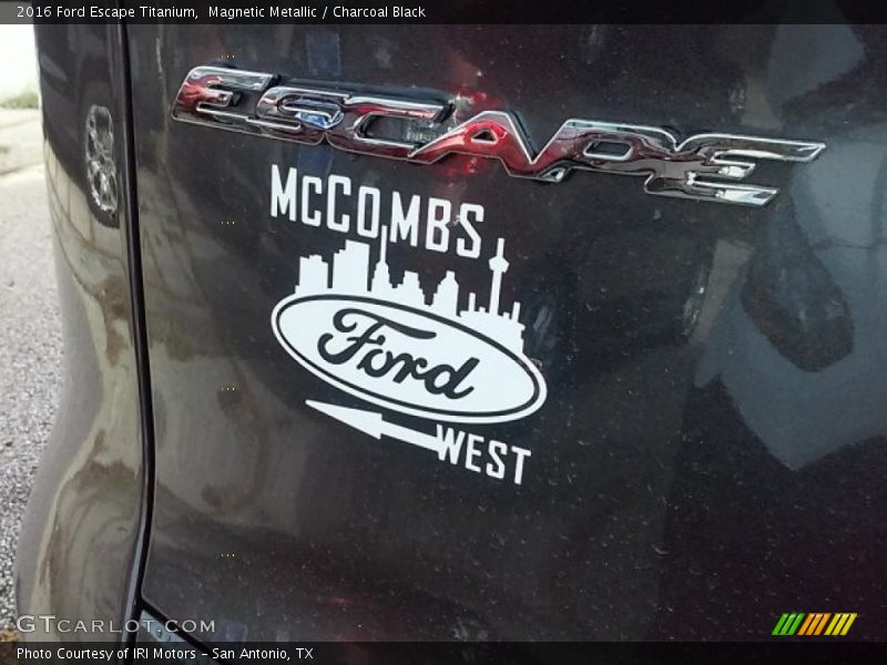Magnetic Metallic / Charcoal Black 2016 Ford Escape Titanium