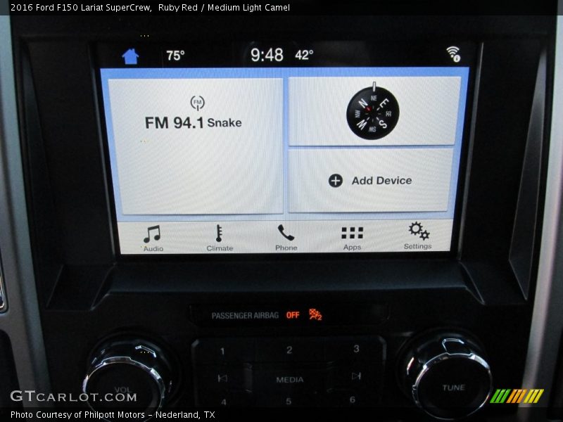 Ruby Red / Medium Light Camel 2016 Ford F150 Lariat SuperCrew