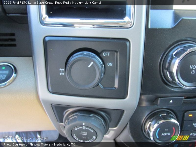 Ruby Red / Medium Light Camel 2016 Ford F150 Lariat SuperCrew
