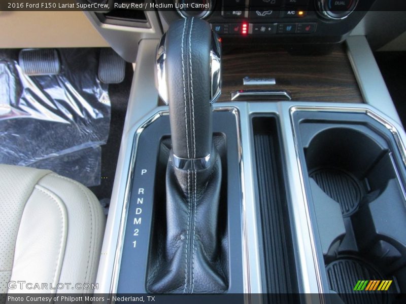 Ruby Red / Medium Light Camel 2016 Ford F150 Lariat SuperCrew