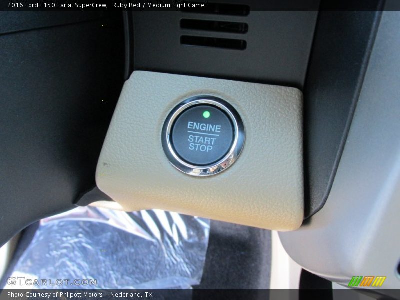 Ruby Red / Medium Light Camel 2016 Ford F150 Lariat SuperCrew