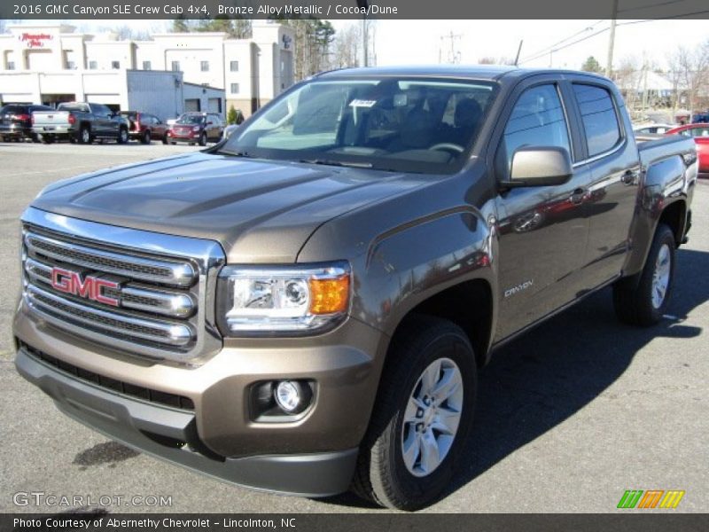 Bronze Alloy Metallic / Cocoa/Dune 2016 GMC Canyon SLE Crew Cab 4x4