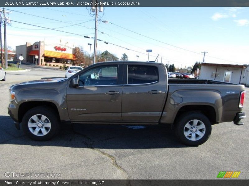 Bronze Alloy Metallic / Cocoa/Dune 2016 GMC Canyon SLE Crew Cab 4x4