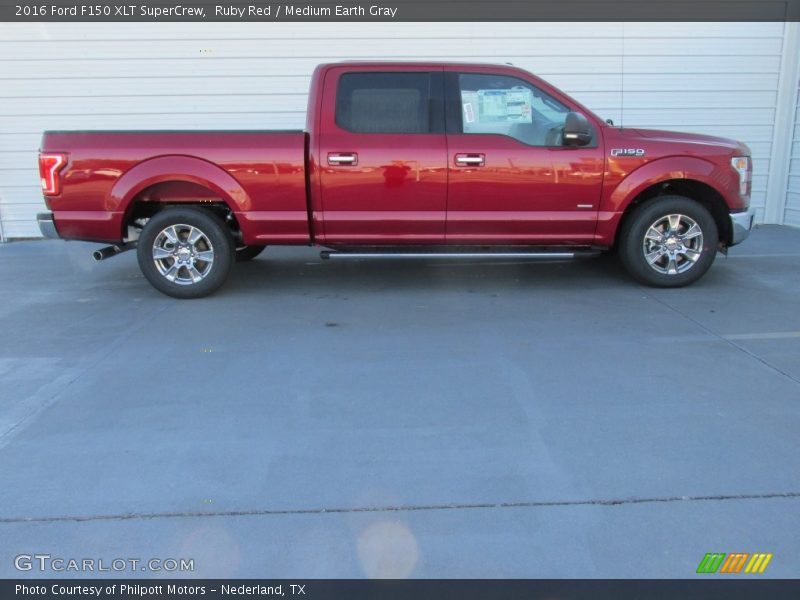 Ruby Red / Medium Earth Gray 2016 Ford F150 XLT SuperCrew
