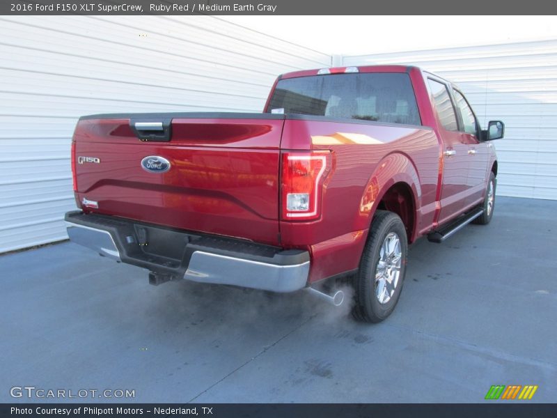 Ruby Red / Medium Earth Gray 2016 Ford F150 XLT SuperCrew
