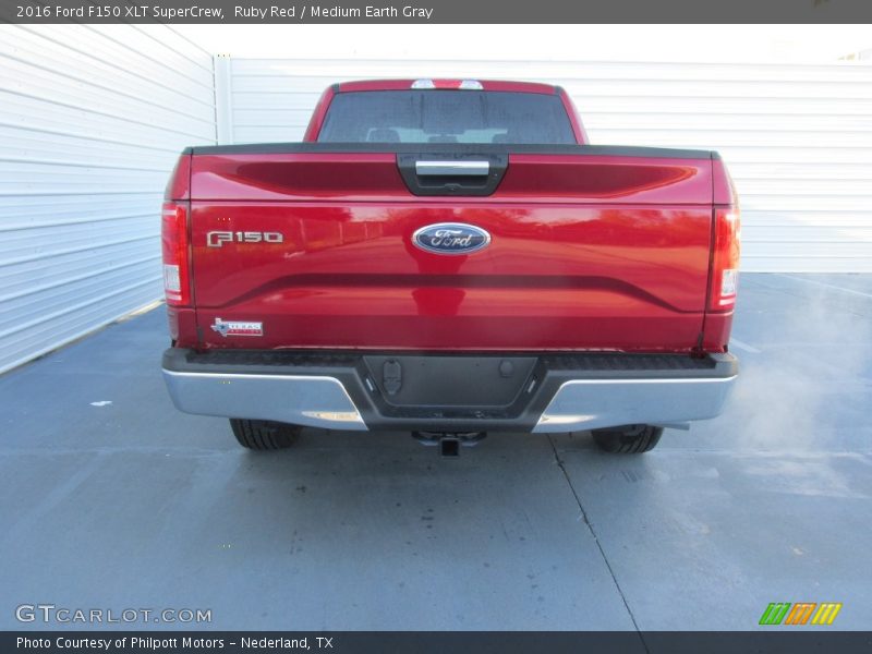 Ruby Red / Medium Earth Gray 2016 Ford F150 XLT SuperCrew