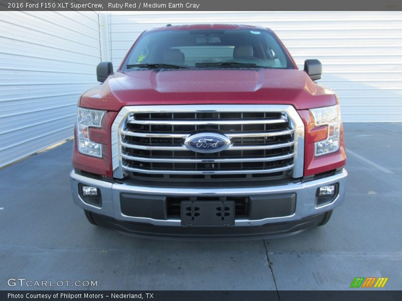 Ruby Red / Medium Earth Gray 2016 Ford F150 XLT SuperCrew