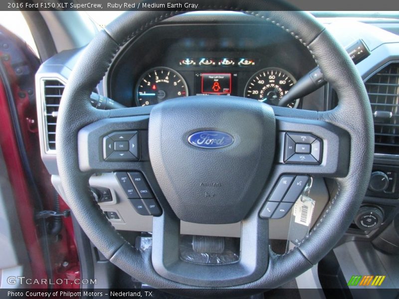 Ruby Red / Medium Earth Gray 2016 Ford F150 XLT SuperCrew