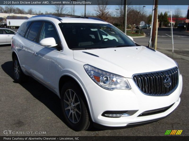 Summit White / Ebony/Ebony 2016 Buick Enclave Leather AWD