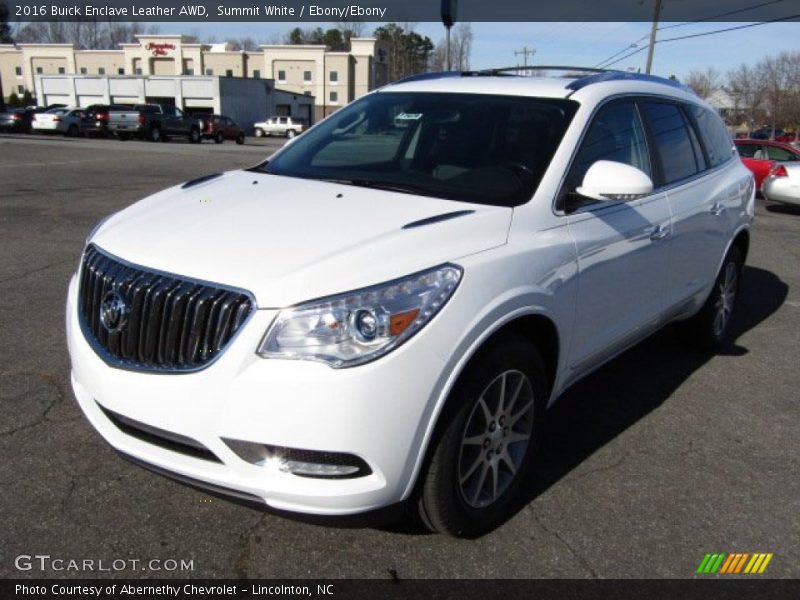 Summit White / Ebony/Ebony 2016 Buick Enclave Leather AWD