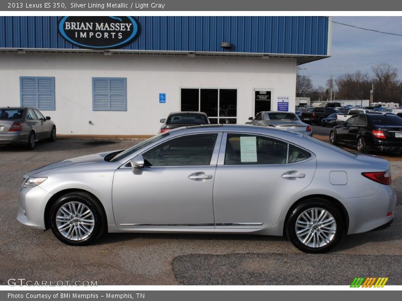 Silver Lining Metallic / Light Gray 2013 Lexus ES 350