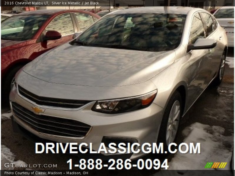 Silver Ice Metallic / Jet Black 2016 Chevrolet Malibu LT